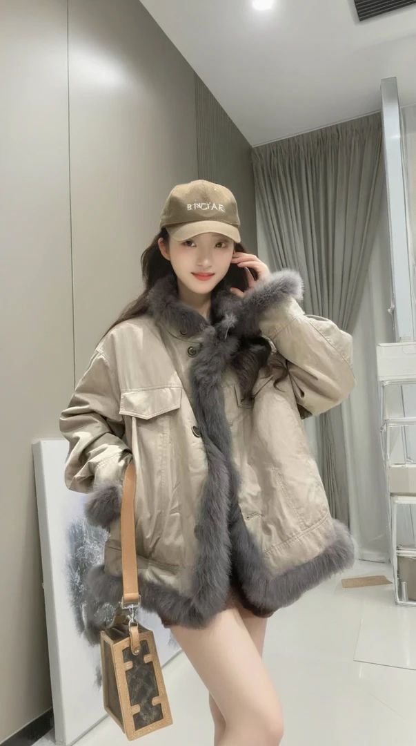 【双面穿】2025秋冬新厚款常规款秋冬派克服长袖翻领女皮草外套