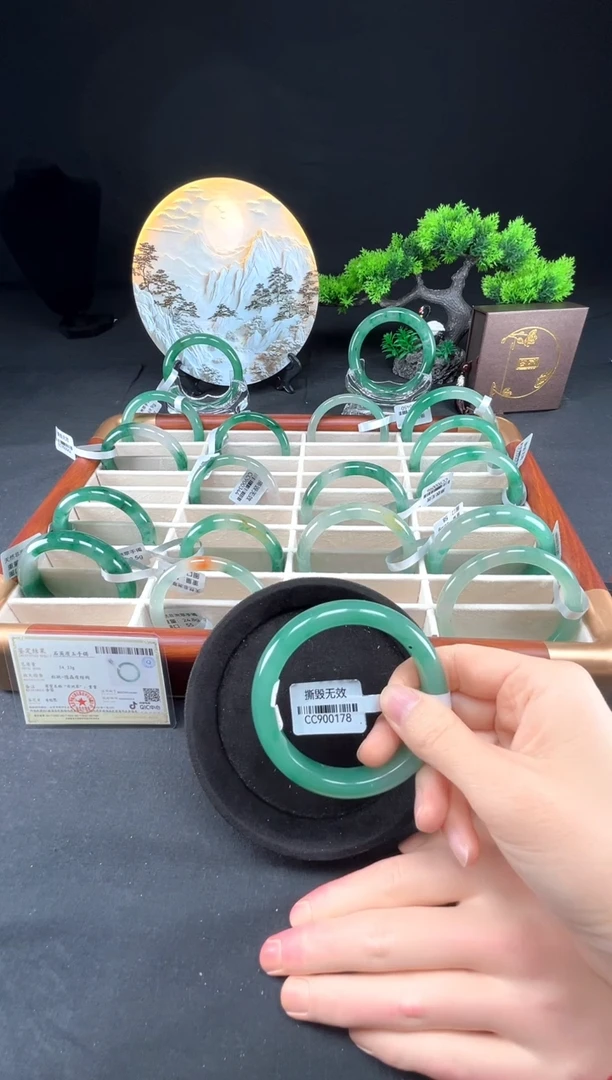 未镶嵌手镯石英质玉（非洲翠）真品上等纯天然非洲翠玉手镯石英质玉