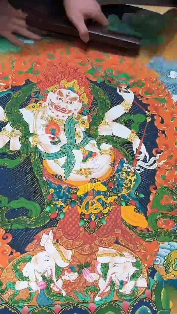 卷轴画【主播精品】高端卷轴画——唐卡AA188白玛哈嘎啦