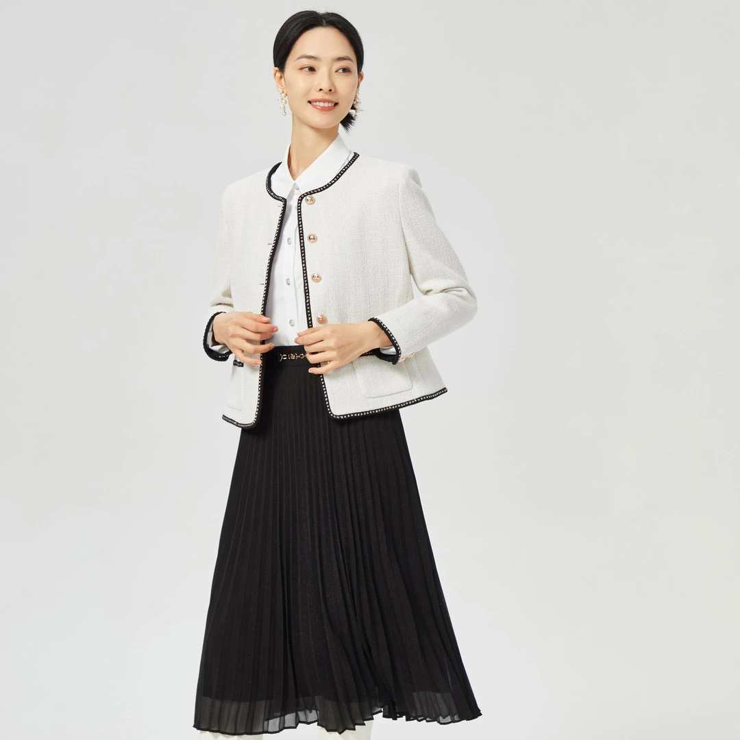 娜尔思气质时尚优雅显瘦女款短款长袖短外套NK00763V1