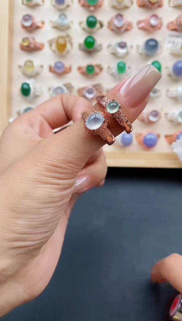 翡翠戒指未镶嵌缅甸天然A货翡翠 22   2-8