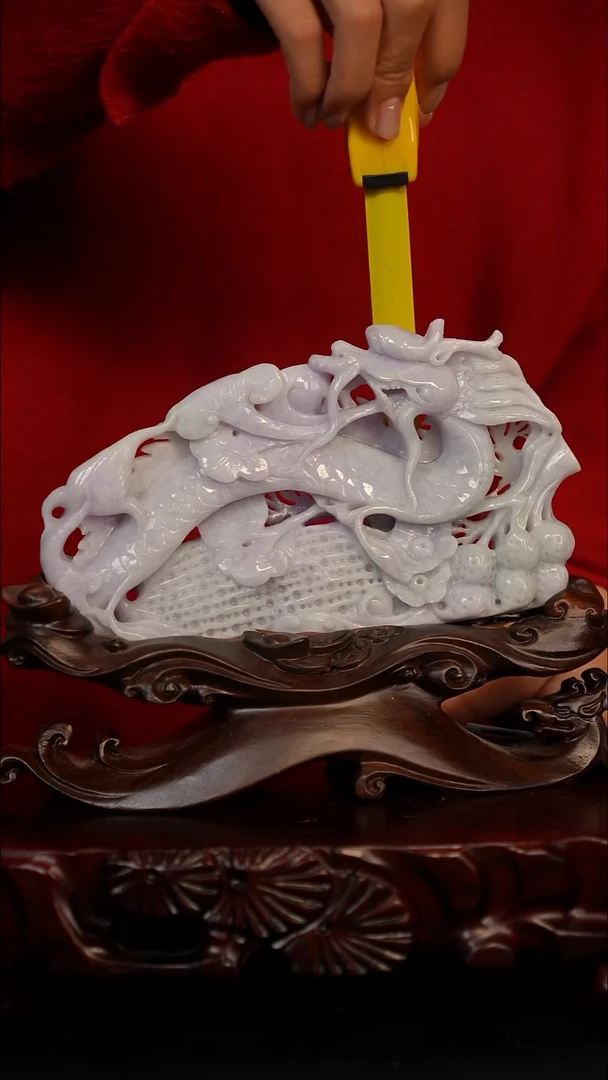 未镶嵌摆件翡翠福山有龙