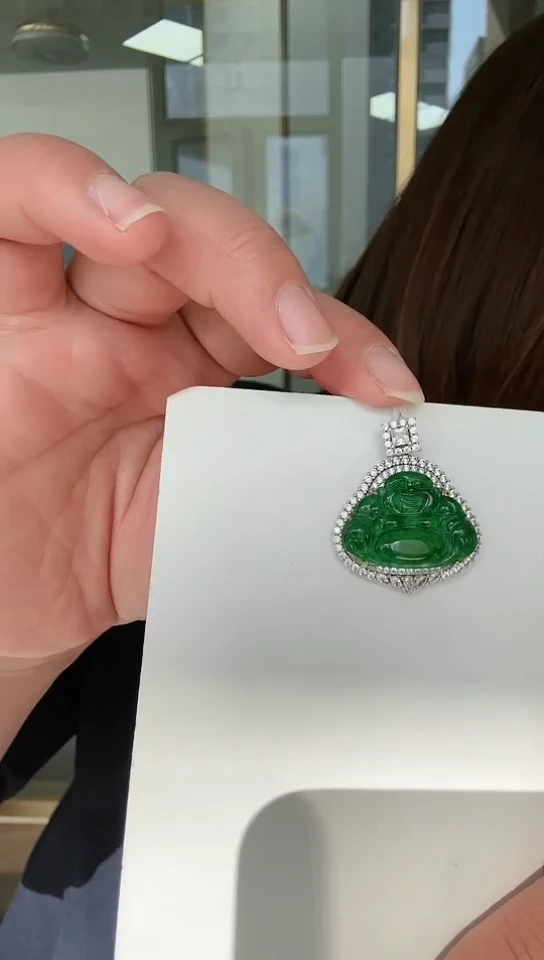 【闪购商品】翡翠颈饰银S925镶嵌吊坠