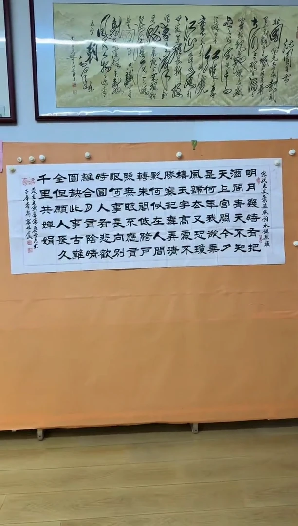书法罗振民水调歌头作品