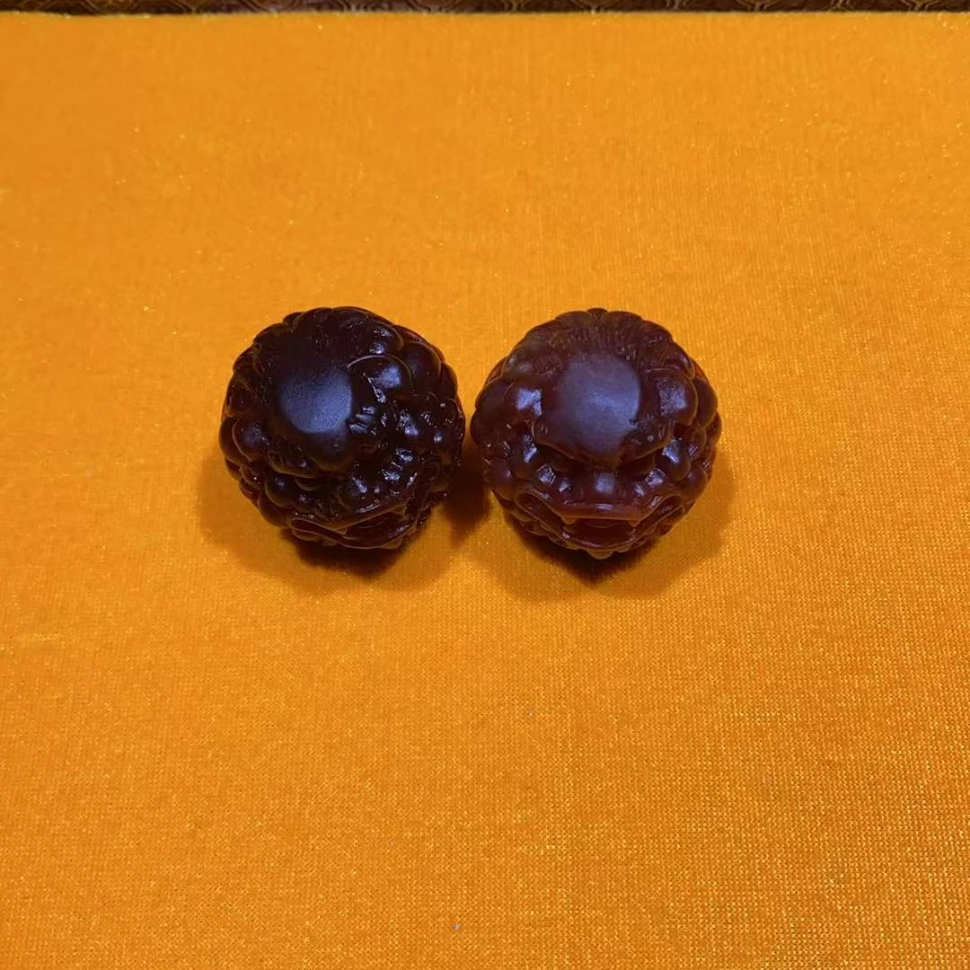 龙香手把件手球一对《阿明甄选》