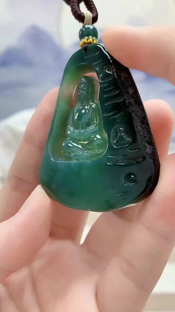 未镶嵌定制翡翠5028bb-毛货挂件43