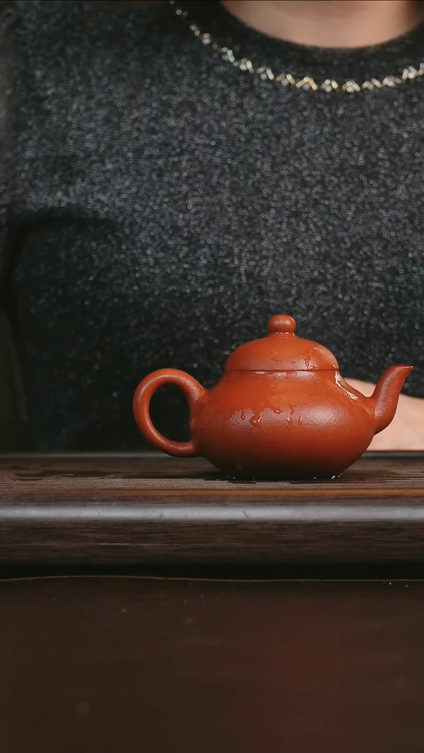 茶壶紫砂艺品紫砂 精选大红泥 梨形150cc