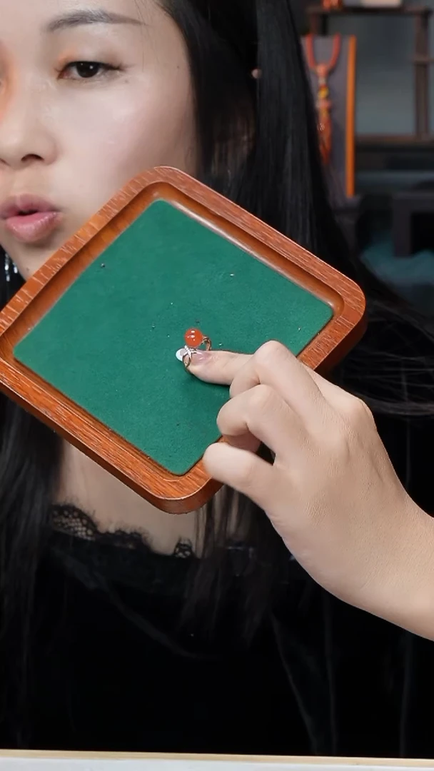 【闪购商品】南红玛瑙戒指银S925镶嵌戒指