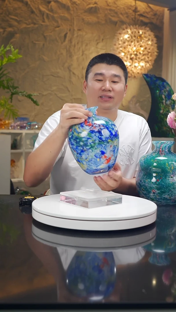 摆件黄*垚莫奈花园设计款花器37号（凯哥签名款）