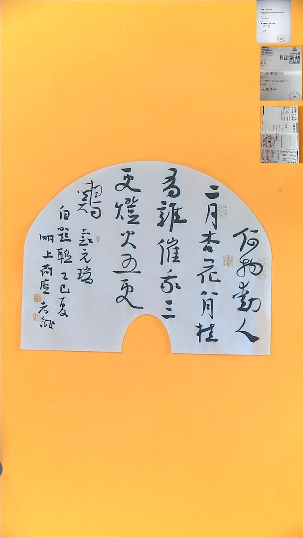 书法江孝龙书法异性扇面何物36*45