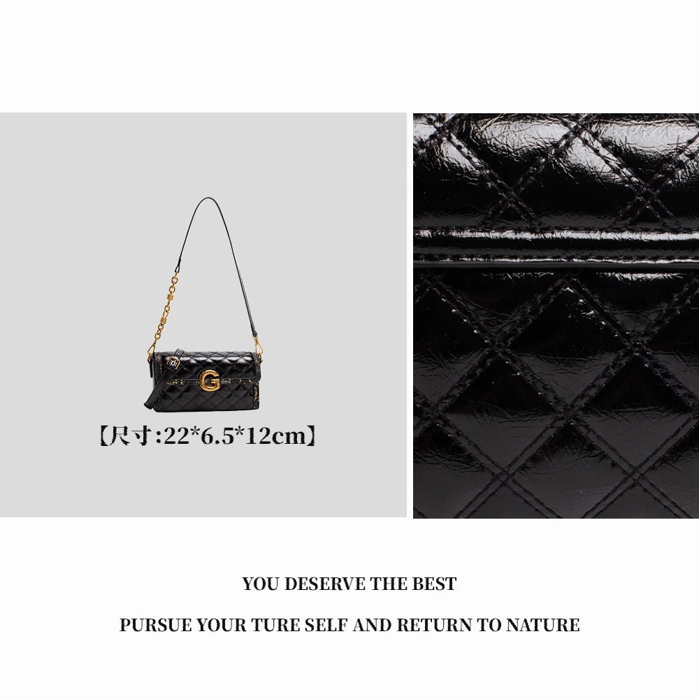 【特特甄选】QYX-98091-黑色网红百搭时尚ins小众休闲单肩便携大气