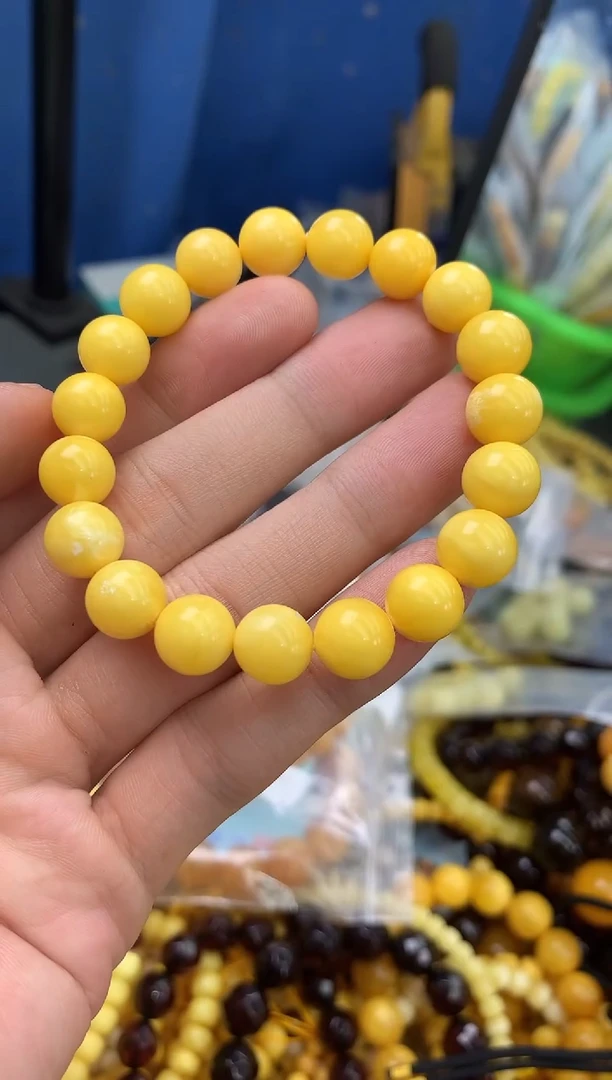 裸石蜜蜡未镶嵌手串