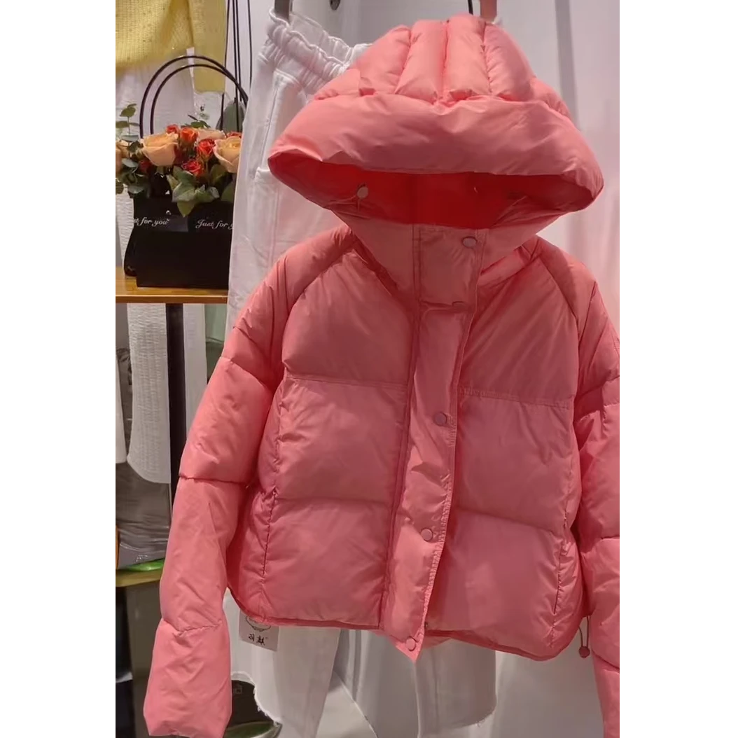 秋冬流行时尚爆款穿搭2025新款韩版宽松减龄百搭纯色连帽棉服外套