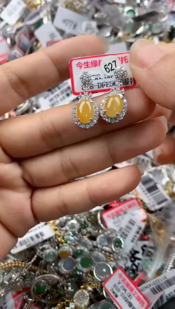 银S925镶嵌戒指翡翠9999     5