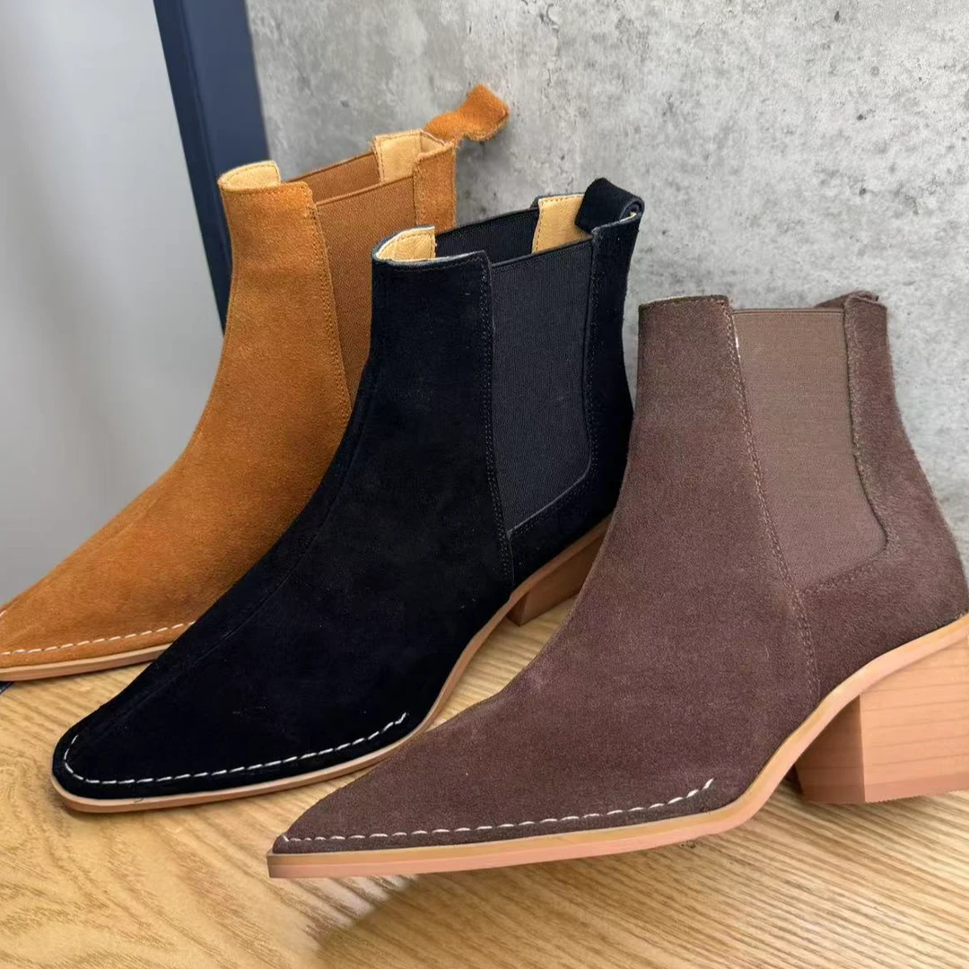 坎力比努尔皮鞋休闲尖头9155-7