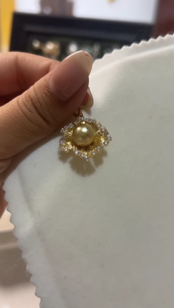 银S925镶嵌吊坠海水珍珠13