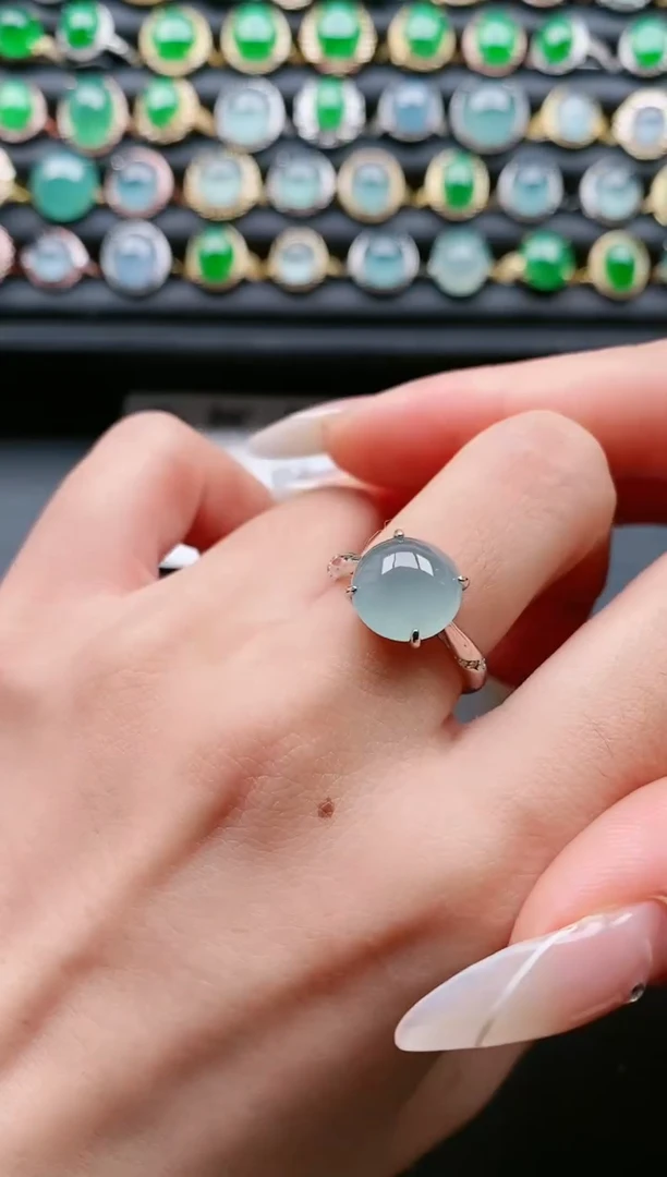 【闪购商品】翡翠戒指银S925镶嵌11111111