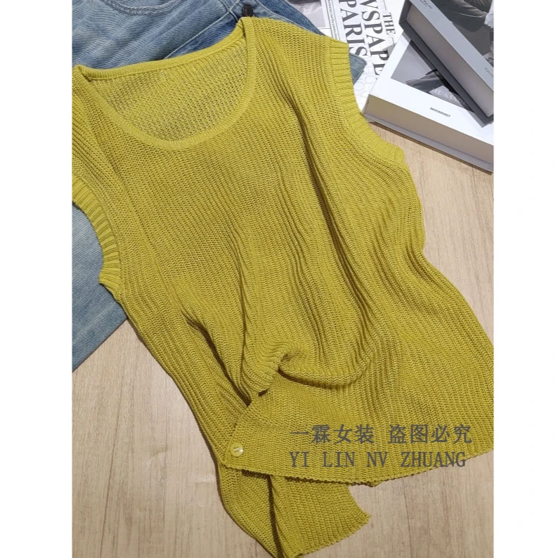 一霖女装2025新款短袖女上衣爆款夏季透气百搭时尚针织衫TX98115