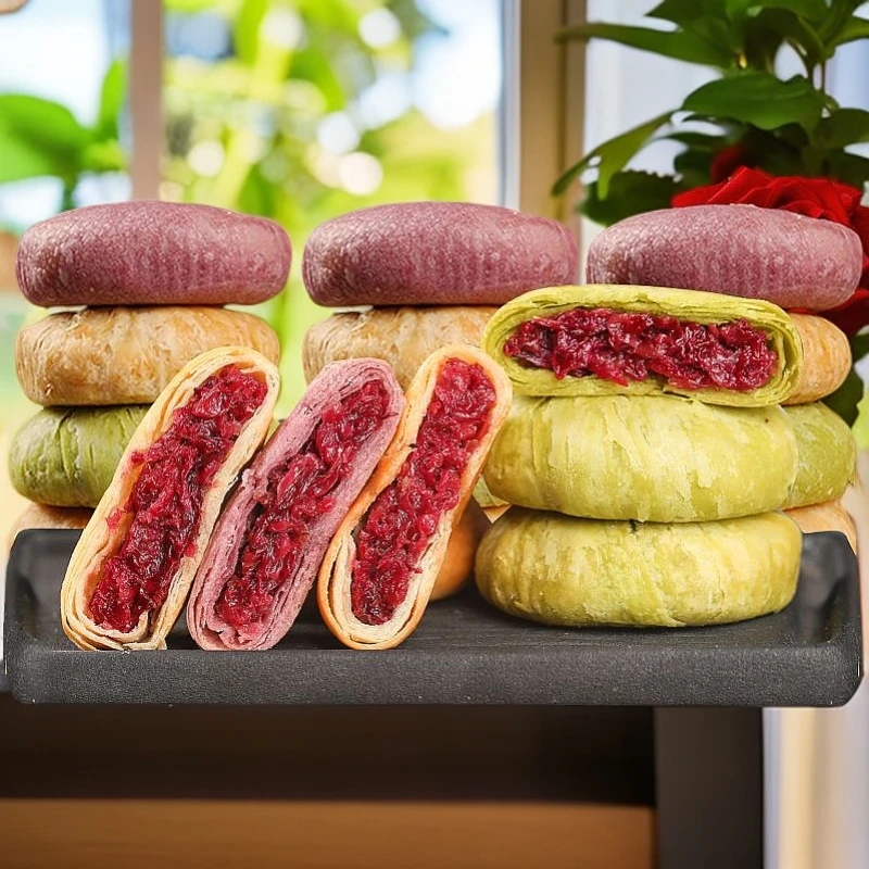 鲜花饼云南玫瑰饼糕点特产零食甜品小吃早餐面包饼干优品