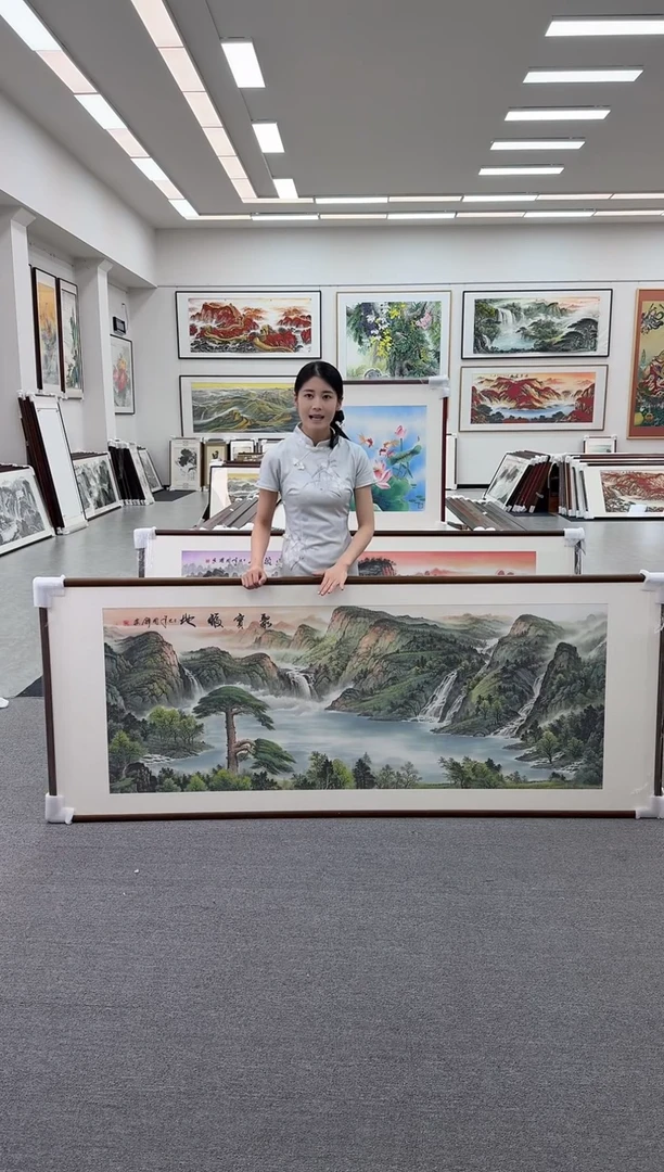 国画手绘 聚宝福地 219*88