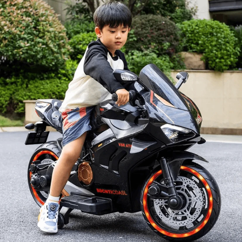 乐骑哆儿童动力摩托车3-13岁男女宝可坐人可升级电动儿童摩托车