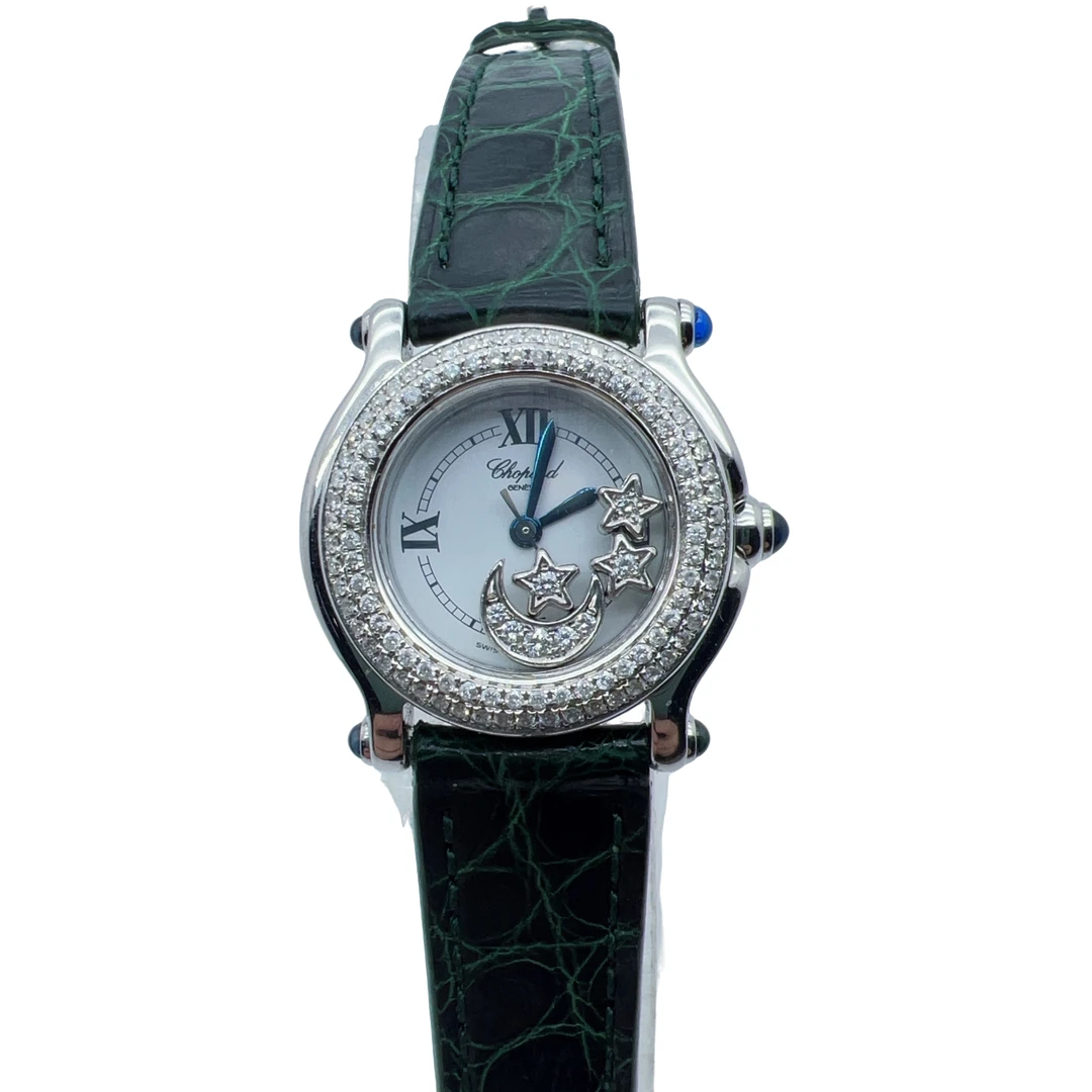 95新 Chopard/萧邦 66778萧邦女士石英表26mm流动设计时尚气质