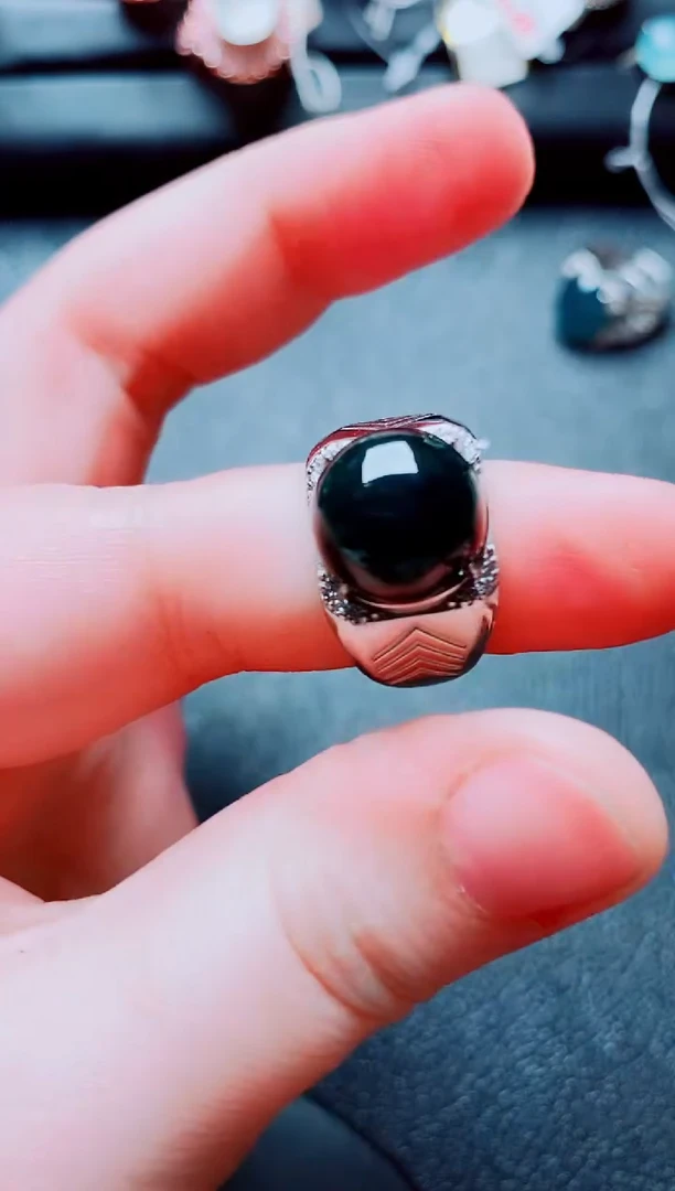 银S925镶嵌戒指翡翠1111