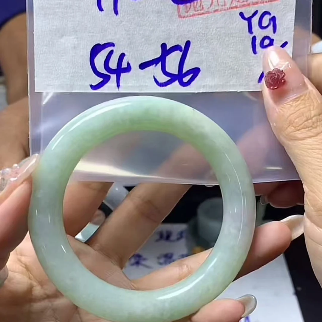 天然翡翠手镯54#990元毛货需精细抛光