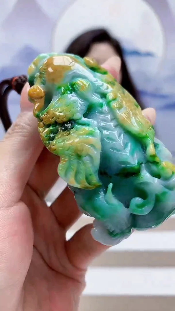 未镶嵌定制翡翠4829MM-毛货挂件88