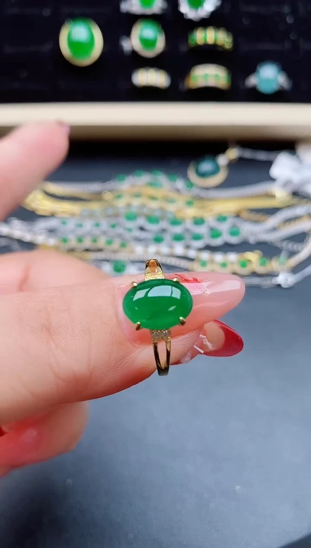 【闪购商品】翡翠戒指银S925镶嵌321321
