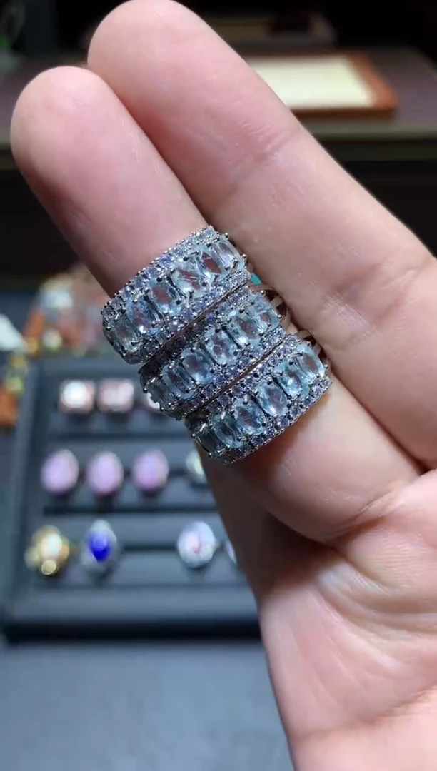 【闪购商品】海蓝宝石戒圈未镶嵌P70【多样性发其一】