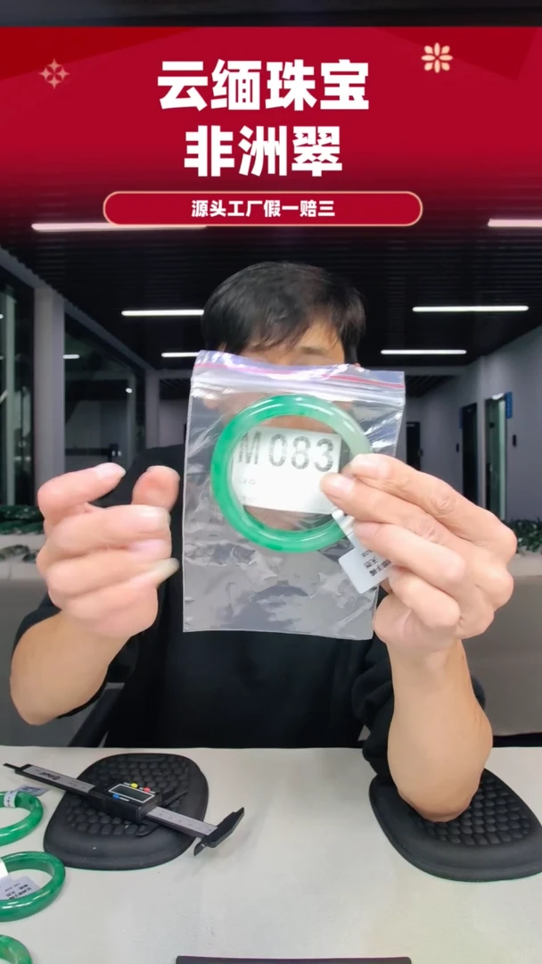 未镶嵌手镯石英质玉（非洲翠）58圈口M083