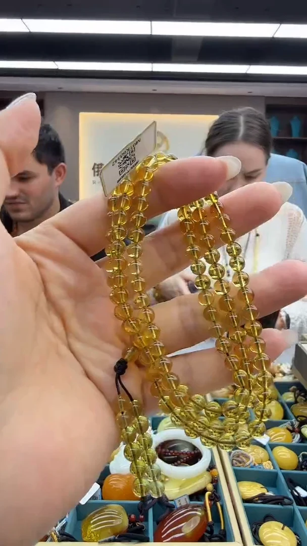 琥珀颈饰未镶嵌37秒拍号 假一罚三 5mm