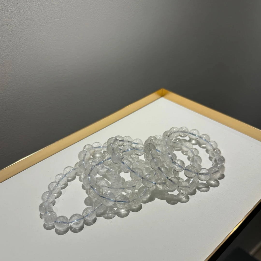 天然白阿塞水晶转运珠美观无优化送朋友消磁净化简约