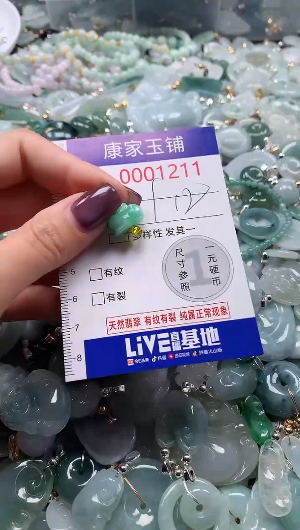 翡翠未镶嵌吊坠(不含链)1211