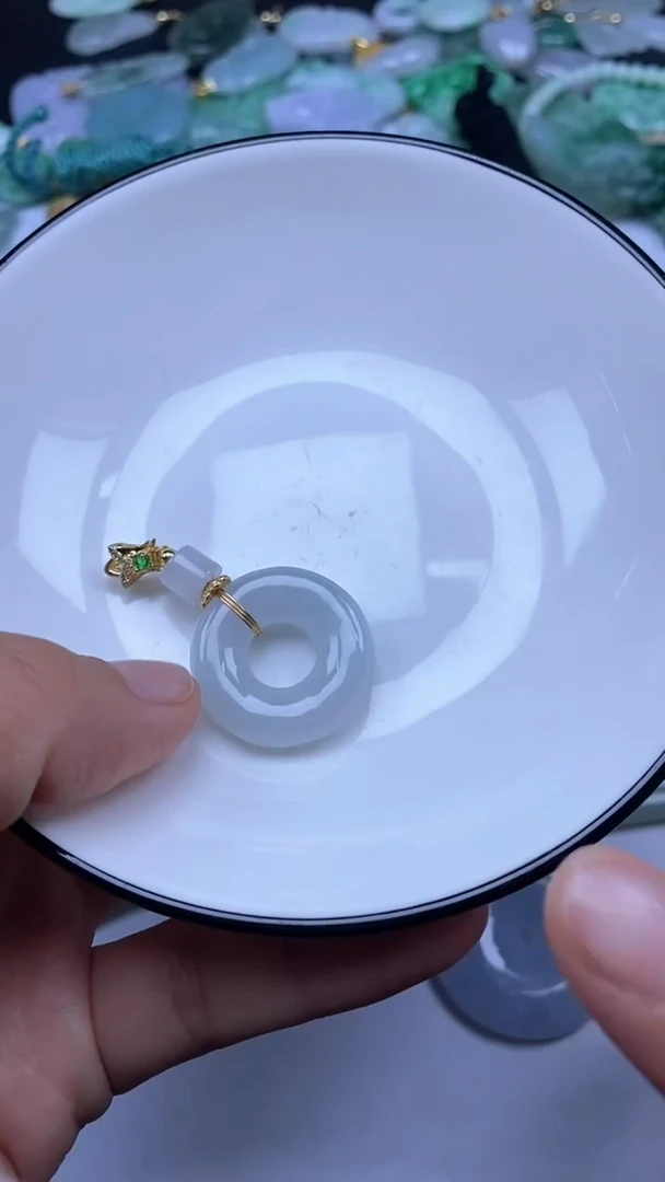 颈饰合金翡翠雪欣散珠定制diy