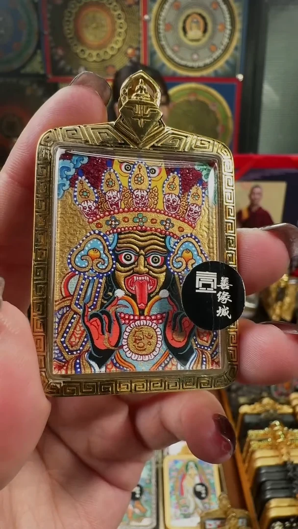 吊坠 壹善缘城手绘唐卡扎基