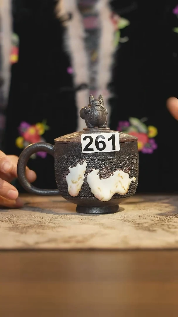 陶瓷茶器茶具盖杯261微瑕