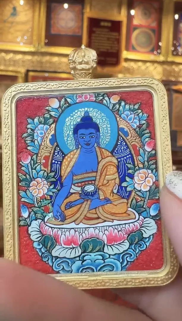 吊坠药老师--热贡纯手绘