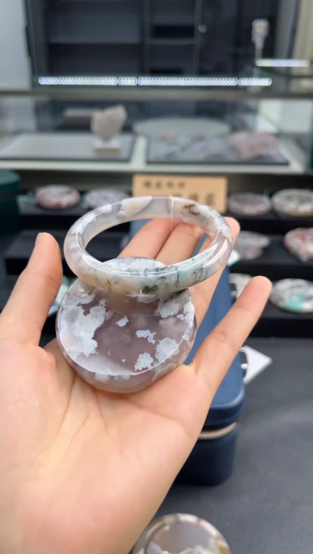石英质玉手镯未镶嵌58圈口（赠送镯心）6330364