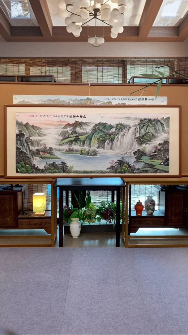国画哈***情国画画芯纯宣纸纯手绘180*70cm