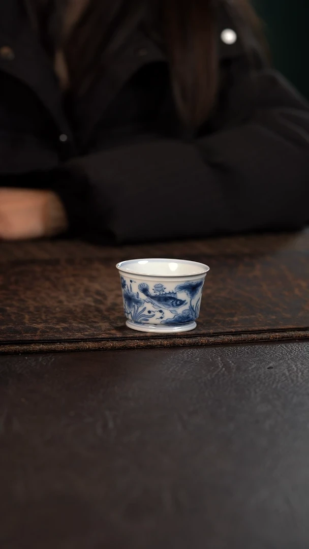 【闪购商品】杯望月怀古鱼藻小马蹄杯