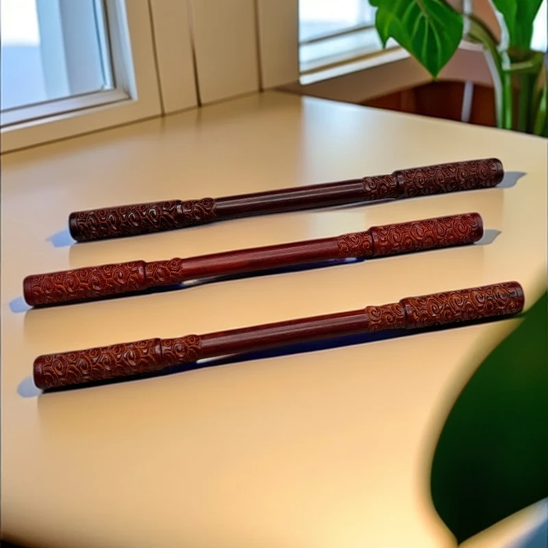 【房博专属】小叶紫檀木金箍棒手把件实木文玩物件XYZT0055
