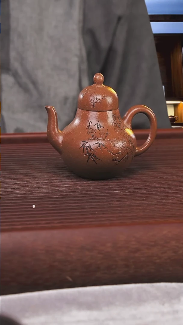 茶壶紫砂160cc顾氏手工紫砂