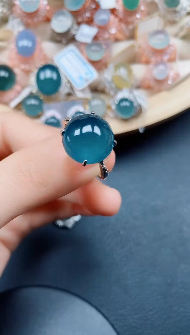 【闪购商品】翡翠戒指银S925镶嵌翡翠