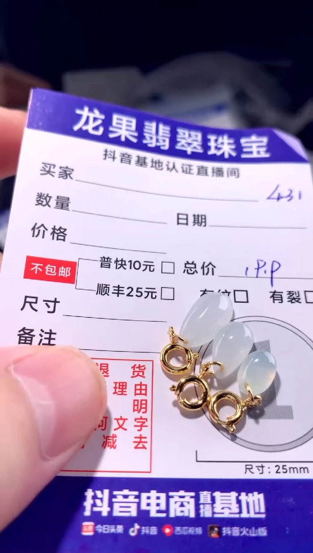 颈饰未镶嵌翡翠水滴431