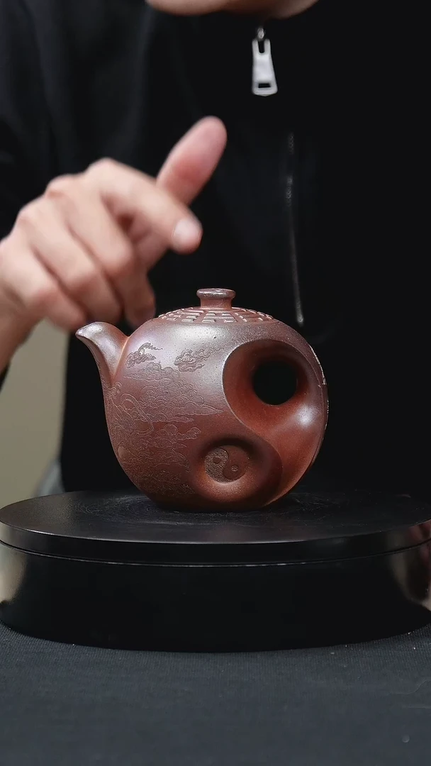 【闪购商品】紫砂茶壶085本绿火云烧扭转乾坤手工紫砂壶