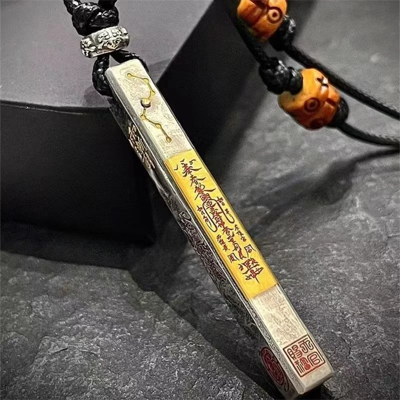 吊坠足银 新中式五路财神吊坠国风男女道系青年复古高级感手工镀b