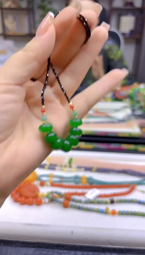 翡翠未镶嵌项链DIY款X365