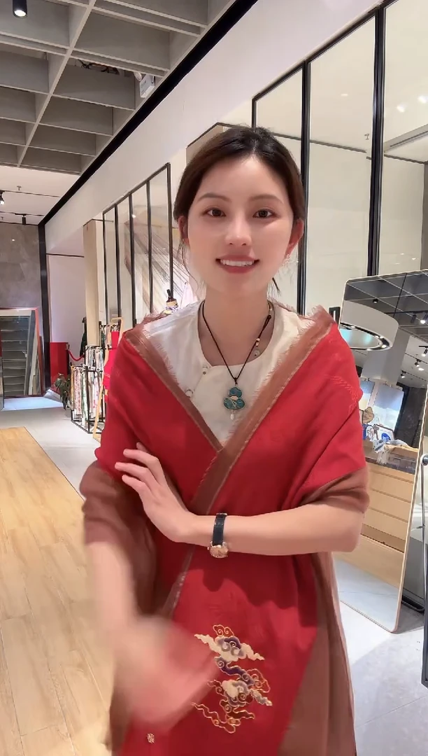龙章凤姿 山羊绒围巾